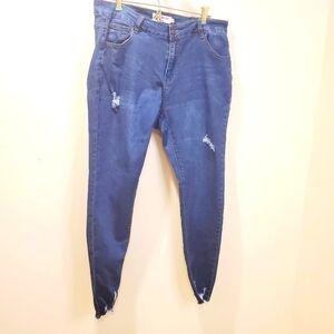Great Smoky Los Angeles women's distressed Cropped Skinny jeans size 1X